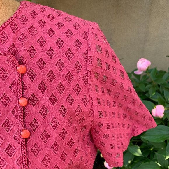 Vintage Hibiscus Patterned Dress - Picture 2 of 6